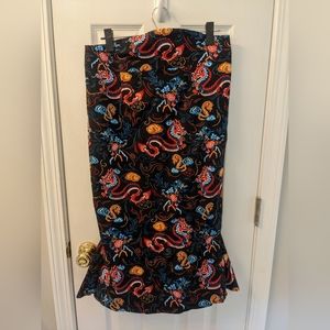 Pinup Girl Clothing Yvonne skirt XL, dragon print